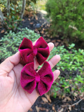 Load image into Gallery viewer, Burgundy Velvet Bow