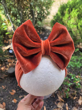 Load image into Gallery viewer, Burnt Orange Velvet Headwrap
