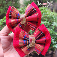 Load image into Gallery viewer, Red & Gold Tartan Piggie (3 Styles)