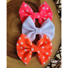 Load image into Gallery viewer, Neon Orange Dot Bow