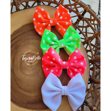 Load image into Gallery viewer, Neon Green Dot Bow