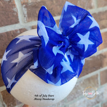 Load image into Gallery viewer, 4th of July - Blue Stars ๐ Headwrap