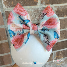 Load image into Gallery viewer, Butterfly 🦋 Roses Bow