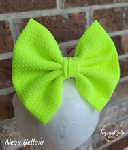 Load image into Gallery viewer, Neon Yellow Bow