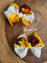 Load image into Gallery viewer, Sunflower Ivory Bow
