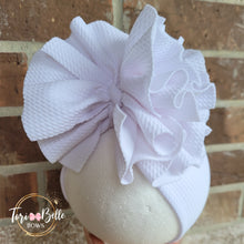 Load image into Gallery viewer, White Maxi Shabby Headwrap