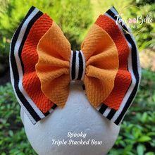 Load image into Gallery viewer, Spooky Triple Stacked Bow