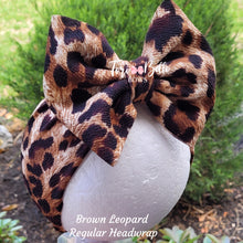 Load image into Gallery viewer, Brown Leopard Headwrap