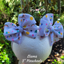 Load image into Gallery viewer, Llama & Bright Aqua Bow