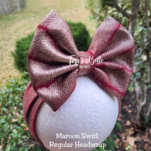 Load image into Gallery viewer, Maroon Swirl Headwrap