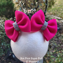 Load image into Gallery viewer, Hot Pink Super Puff w/ Rhinestones