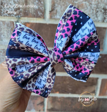 Load image into Gallery viewer, Puff Bow - Love Brushstrokes Cheetah