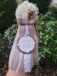 Teddy Bear Themed Maternity Sash & Dad Pin