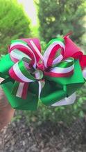 Load and play video in Gallery viewer, Tri Color 🇲🇽 Ribbon Bow
