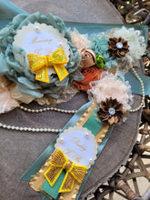 Load image into Gallery viewer, Sage Green Maternity Sash &amp; Dad Pin
