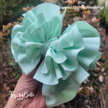 Load image into Gallery viewer, Mint Layered Shabby Headwrap
