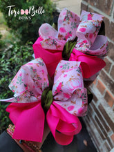 Load image into Gallery viewer, Pink Pumpkin Octapus Ribbon Bow

