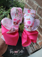 Load image into Gallery viewer, Pink Pumpkin Octapus Ribbon Bow
