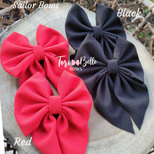 Load image into Gallery viewer, Black, Red &amp; Emerald  Sailor Bows Winter Colors
