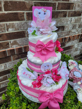 Load image into Gallery viewer, Pinks Maternity Sash &amp; Diaper Cake
