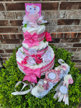 Load image into Gallery viewer, Pinks Maternity Sash &amp; Diaper Cake
