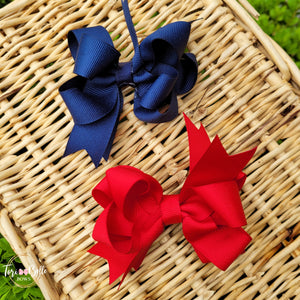 Blue & Red Ribbon Piggie Set