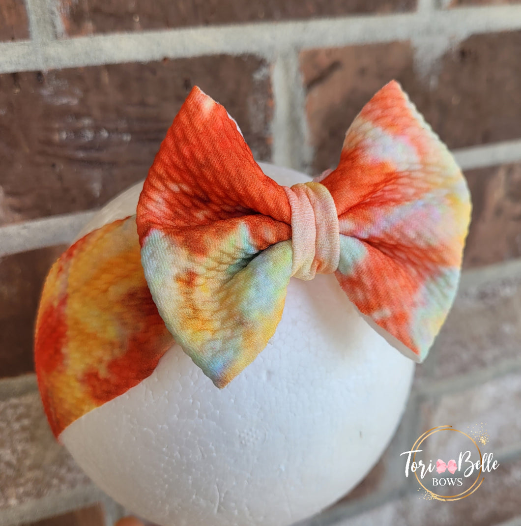 Orange Tie Dye Headwrap