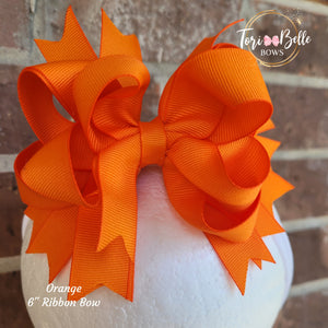 Fall Solids Medium Ribbon Bow