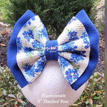Load image into Gallery viewer, Bluebonnets Bows &amp; Mini Headwrap
