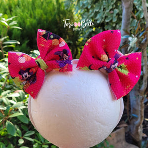 Pink Mouse Halloween Bow