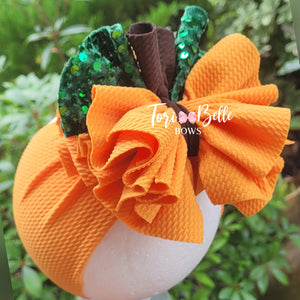 Pumpkin Shabby Headwrap