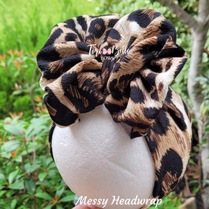 Big Leoprard Messy Headwrap