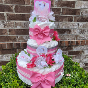 Pinks Maternity Sash & Diaper Cake